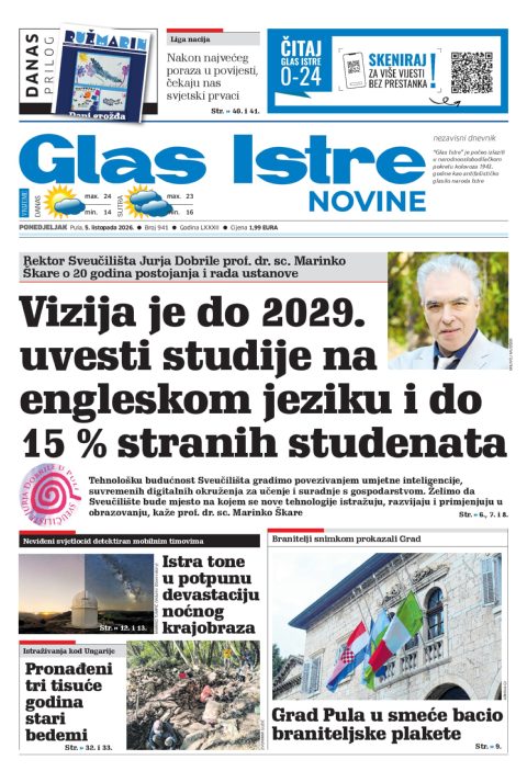 Glas Istre, 5. listopada 2026.