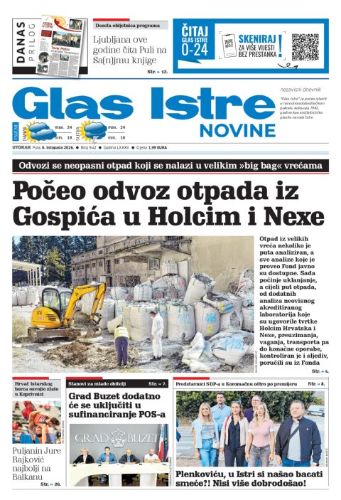 Glas Istre, 6. listopada 2026.
