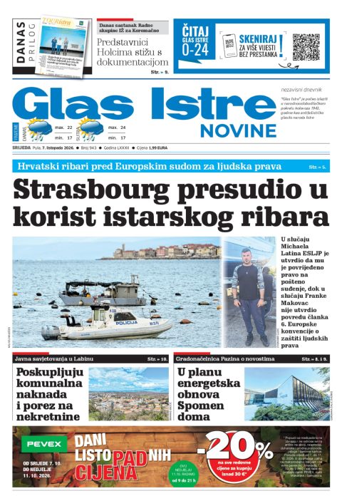 Glas Istre, 7. listopada 2026.