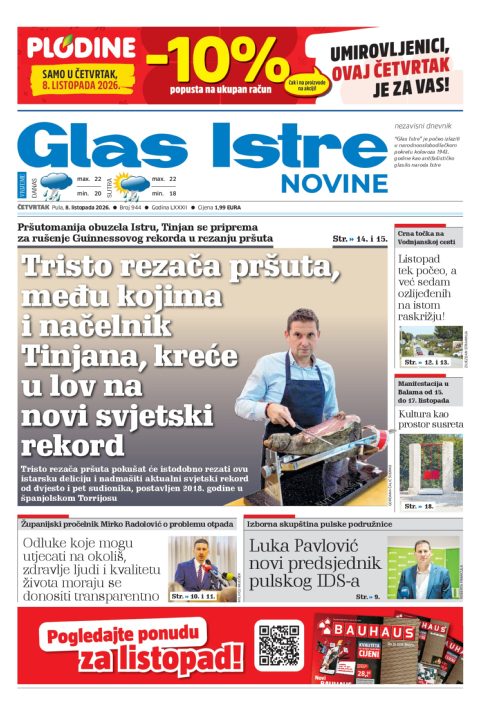 Glas Istre, 8. listopada 2026.